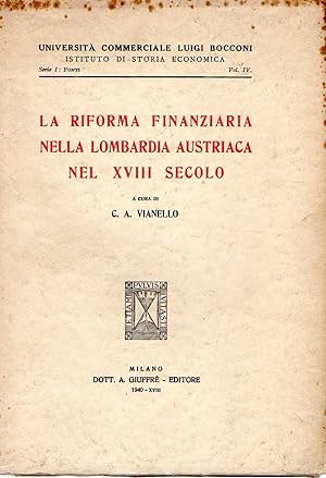 La riforma finanziaria nella Lombardia austriaca nel XVIII secolo