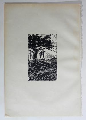 Bild des Verkufers fr Die Gehenkten. Original Holzschnitt auf Velin. Blattgre: 28,5 x 19 cm. zum Verkauf von Antiquariat Dr. Lorenz Kristen