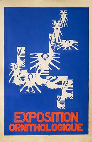 1960's French Exhibition Poster, Exposition Ornithologique (Ornithology Exposition)