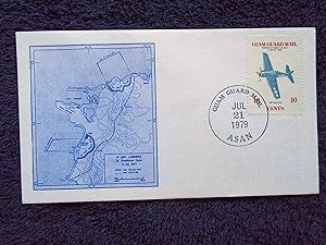 CACHET COVER; LIBERATION OF GUAM MAP; CANCELLED GUAM GUARD MAIL, ASAN, JUL 21 1979, CANCELLED 10 ...