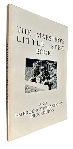 Image du vendeur pour By Harry C. Pellow - The Maestro's Little Spec Book and Emergency Breakdown Procedures (1984-06-16) [Paperback] mis en vente par First Coast Books