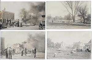 Seven RPPCs circa 1912 showing the fire disaster and damage to the downtown district of White Cit...