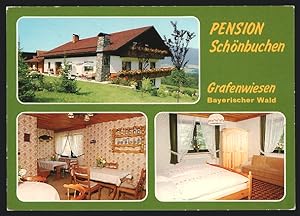 Ansichtskarte Grafenwiesen /Bayer. Wald, Pension Schönbuchen in drei Ansichten