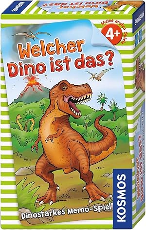 KOSMOS 711313 Welcher Dino ist das? Dino Memo Spiel für Kinder ab 4 Jahre, Kinderspiel für 2-4 Sp...