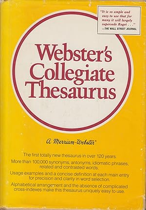 Seller image for Webster's Collegiate Thesaurus for sale by Adventures Underground