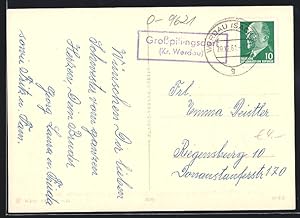 Ansichtskarte Landpoststempel Grosspillingsdorf (Kr. Werdau)