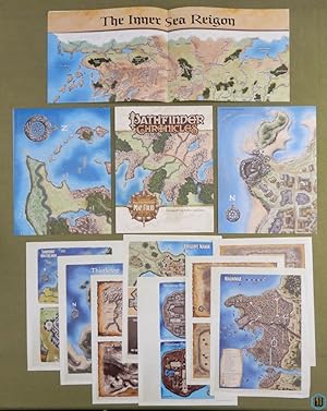 Bild des Verkufers fr Rise of the Runelords Map Folio - PARTS SET (Pathfinder Chronicles) zum Verkauf von Wayne's Books