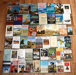 51 Bücher: Reiseberichte, Reisebeschreibungen, Abenteuer, Expeditionen, Reisen.