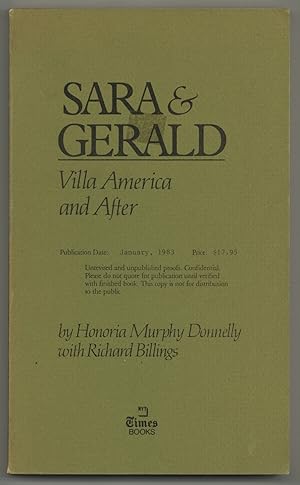 Imagen del vendedor de Sara and Gerald: Villa America and After a la venta por Between the Covers-Rare Books, Inc. ABAA