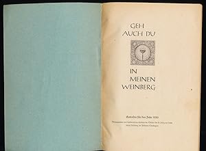 Seller image for Geh auch Du in meinen Weinberg : Kalender fr das Jahr 1950 for sale by Antiquariat Peda