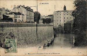 Ansichtskarte / Postkarte St-Maurice Val de Marne, Moulin de la Chaussee et Quai de la Republique