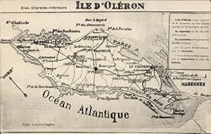 Landkarten Ansichtskarte / Postkarte Ile d'Oléron Charente Maritime