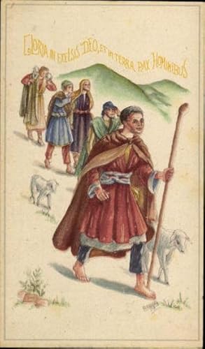 4 alte Ansichtskarte / Postkarte Serie Die Grburt Jesu, diverse Ansichten