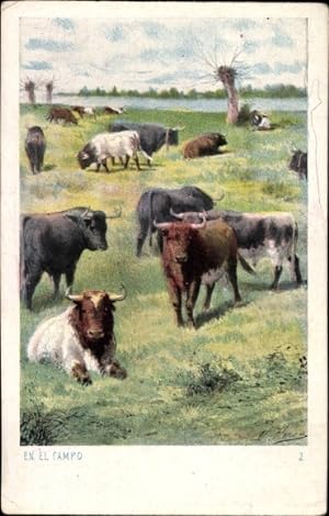 Ansichtskarte / Postkarte Rinder auf der Wiese, Viehzucht