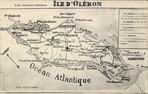 Landkarten Ansichtskarte / Postkarte Ile d'Oléron Charente Maritime