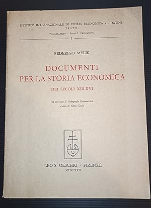 Immagine del venditore per Documenti per la storia economica nei secoli XIII - XVI venduto da Invito alla Lettura