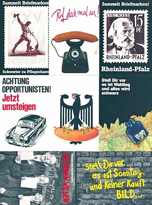 Bild des Verkufers fr Postkarten. Konvolut von 8 farbigen Kunstpostkarten der Reihe "Originalgrafik", Serie A. zum Verkauf von Antiquariat Reinhold Pabel