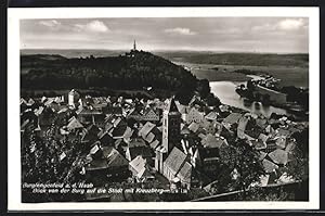 Ansichtskarte Burglengenfeld a. d. Naab, Blick von der Burg auf die Stadt mit Kreuzberg