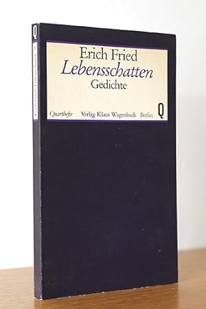 Bild des Verkufers fr Lebensschatten. Gedichte zum Verkauf von AMSELBEIN - Antiquariat und Neubuch