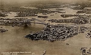 Looking up harbour, from the air. Sydney. N.S.W. 2A/ Coogee Beach. Showing shark proof net. Sydne...