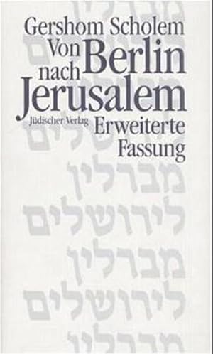 Bild des Verkufers fr Von Berlin nach Jerusalem: Jugenderinnerungen. Erweiterte Fassung zum Verkauf von Studibuch