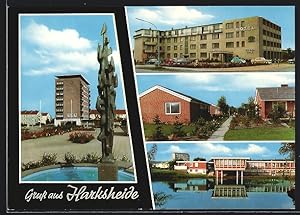 Bild des Verkufers fr Ansichtskarte Harksheide, Rathaus, Friesen-Hotel, Sportlerheim, SOS-Kinderdorf zum Verkauf von Bartko-Reher