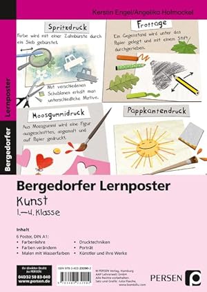 Bild des Verkufers fr Lernposter Kunst - 1.-4. Klasse: 6 Poster fr den Klassenraum (Bergedorfer Lernposter) zum Verkauf von Studibuch