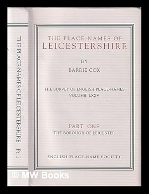 Imagen del vendedor de The place-names of Leicestershire, part 1 : the Borough of Leicester a la venta por MW Books Ltd.