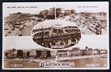 Eastbourne Bandstand Pier 1940 RPPC Postcard