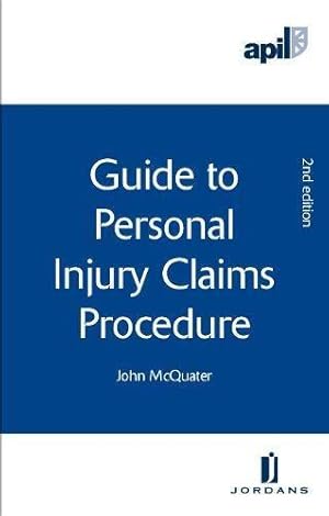 Bild des Verkufers fr APIL Guide to Personal Injury Claims Procedure zum Verkauf von WeBuyBooks