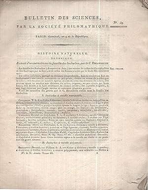 Imagen del vendedor de Bulletin des sciences, par la Socit philomathique de Paris. n 49  60 (Cinquime anne complte) Germinal An 9 a la venta por LIBRAIRIE PIMLICO