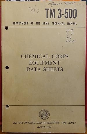 Chemical Corps Equipment Data Sheets (TM 3-500) - Department of the Army Technical Manual