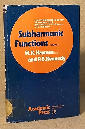 Seller image for Subharmonic Functions _ Volume 1 for sale by San Francisco Book Company