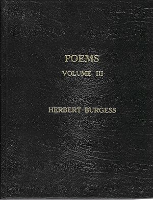 Poems. Volume III [SIGNED]