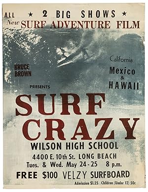 Bruce Brown's Surf Crazy promo poster - 2-sided (1959)
