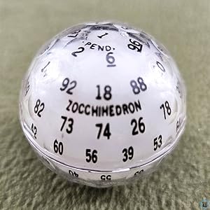 Image du vendeur pour ZOCCHIHEDRON D100 Hundred Sided Die - White with Black Numbers mis en vente par Wayne's Books