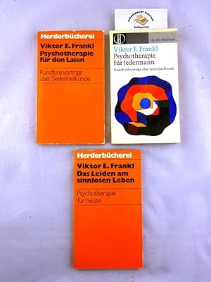 KONVOLUT: DREI Bände. 1. Psychotherapie für den Laien : Rundfunkvorträge über Seelenheilkunde.9. ...