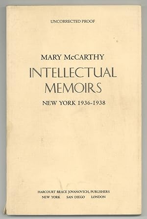 Seller image for Intellectual Memoirs: New York 1936-1938 for sale by Between the Covers-Rare Books, Inc. ABAA