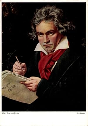 Künstler Ansichtskarte / Postkarte Stieler, Karl Joseph, Komponist Ludwig van Beethoven