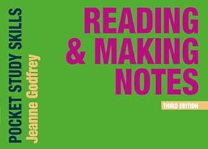 Imagen del vendedor de Reading and Making Notes (Pocket Study Skills) a la venta por WeBuyBooks