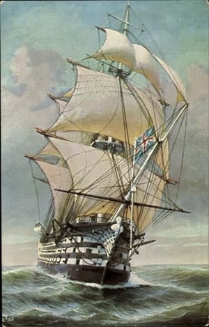 Image du vendeur pour Knstler Ansichtskarte / Postkarte Rave, Chr., Marine Galerie Nr. 251, Nelson's Flagship HMS Victory, Dreidecker mis en vente par akpool GmbH