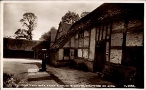 Ansichtskarte / Postkarte Stratford upon Avon Warwickshire England, Innenhof Mary Ardens Haus Wil...