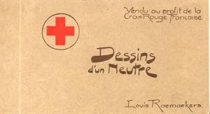 21 alte Künstler Ansichtskarte / Postkarte Dessins d´un Meutre, Louis Raemaekers, im passenden He...
