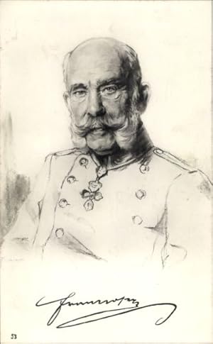 Künstler Ansichtskarte / Postkarte Kaiser Franz Joseph I., Portrait