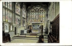 Ansichtskarte / Postkarte Stratford upon Avon Warwickshire England, Trinity Church, Chor