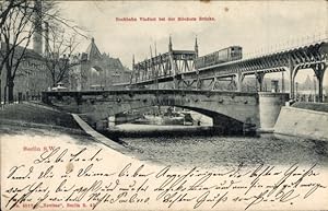 Ansichtskarte / Postkarte Berlin Kreuzberg, Möckernbrücke, Viadukt der Hochbahn