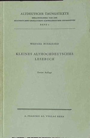 Seller image for Kleines Althochdeutsches Lesebuch - Altdeutsche bungstexte, Band 2 for sale by books4less (Versandantiquariat Petra Gros GmbH & Co. KG)