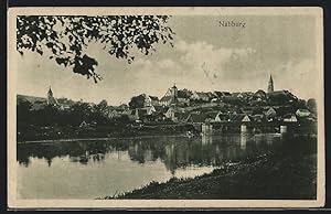 Ansichtskarte Nabburg, Uferpartie mit Brücke
