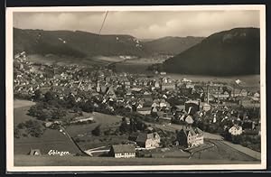 Ansichtskarte Ebingen, Totalansicht aus der Vogelschau