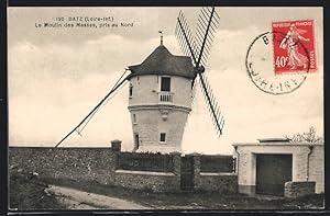 Ansichtskarte Batz-sur-Mer, Le Moulin des Masses, pris du Nord, Windmühle